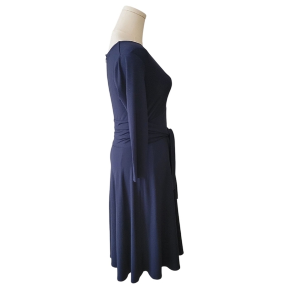 Ann Taylor Midnight Blue Jersey Knit Dress Size 0 - Picture 3 of 5